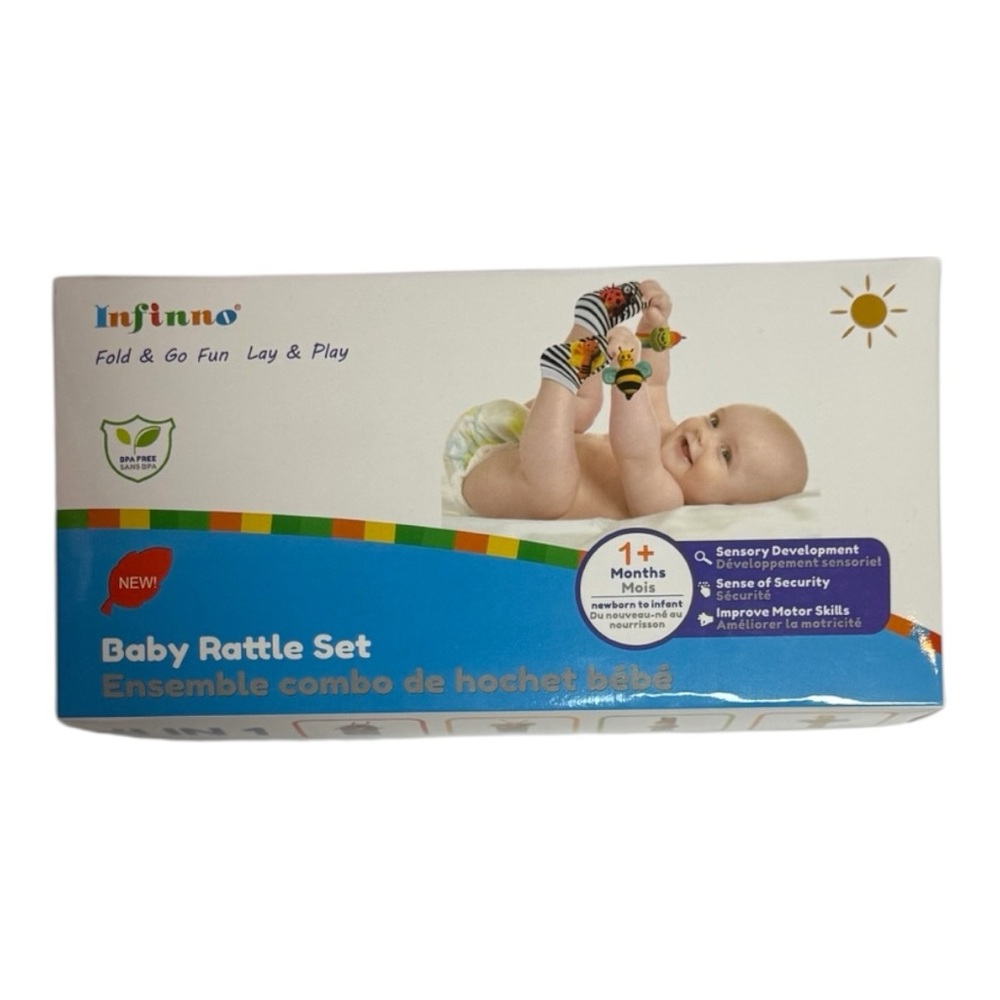 🚨FLASH SALE BUNDLE NWT Baby 0-6M Soothe Otter Elephant Robe Organic Tight Rattle - Picture 4 of 6